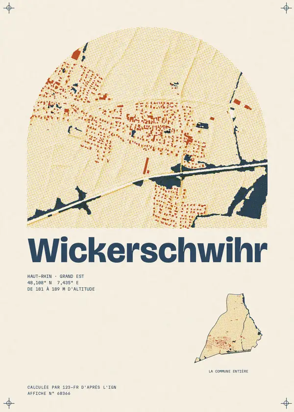 Affiche de Wickerschwihr, calculée par 123-fr d'après l'IGN