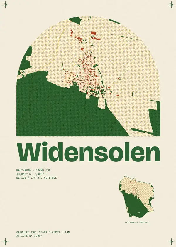 Affiche de Widensolen, calculée par 123-fr d'après l'IGN