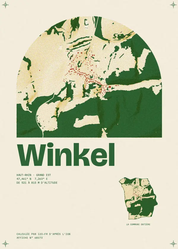 Affiche de Winkel, calculée par 123-fr d'après l'IGN