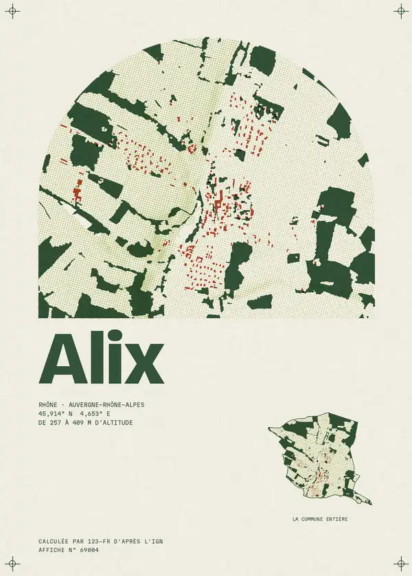 Affiche de Alix, calculée par 123-fr d'après l'IGN