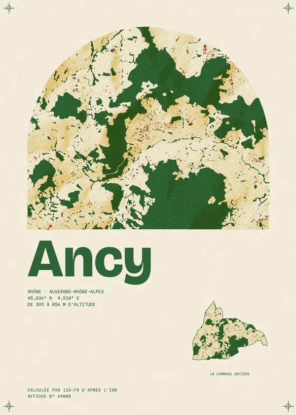 Affiche de Ancy, calculée par 123-fr d'après l'IGN