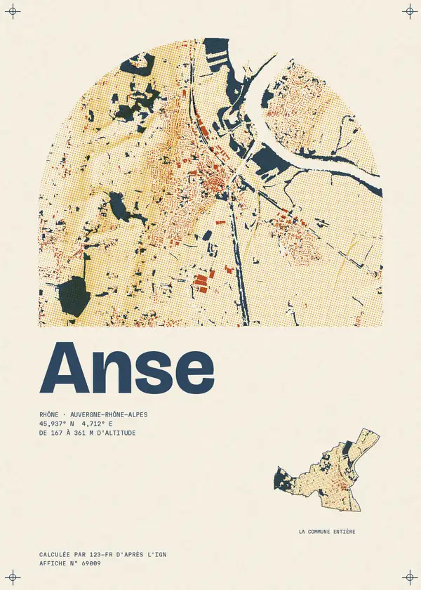 Affiche de Anse, calculée par 123-fr d'après l'IGN