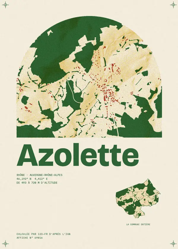 Affiche de Azolette, calculée par 123-fr d'après l'IGN