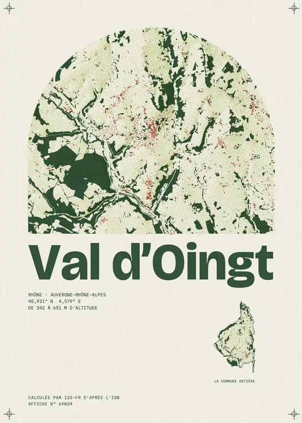 Affiche de Val d'Oingt, calculée par 123-fr d'après l'IGN