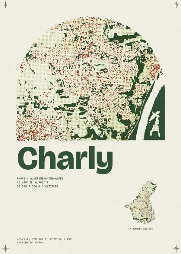 Affiche de Charly, calculée par 123-fr d'après l'IGN