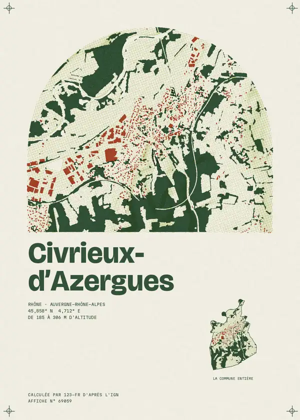 Affiche de Civrieux-d'Azergues, calculée par 123-fr d'après l'IGN