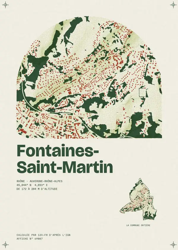 Affiche de Fontaines-Saint-Martin, calculée par 123-fr d'après l'IGN