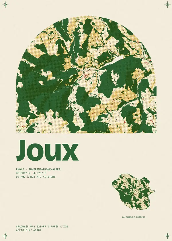 Affiche de Joux, calculée par 123-fr d'après l'IGN