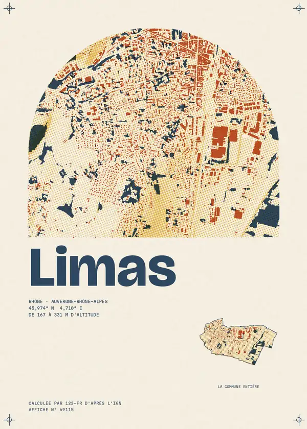 Affiche de Limas, calculée par 123-fr d'après l'IGN