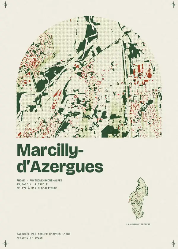 Affiche de Marcilly-d'Azergues, calculée par 123-fr d'après l'IGN