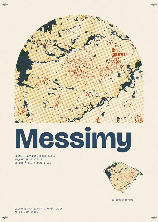 Affiche de Messimy, calculée par 123-fr d'après l'IGN