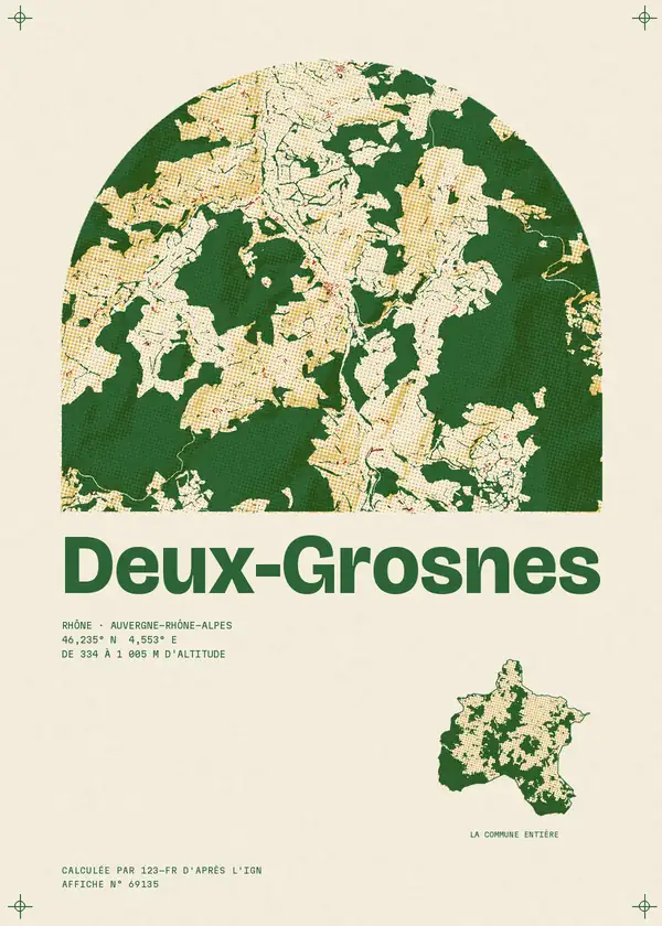 Affiche de Deux-Grosnes, calculée par 123-fr d'après l'IGN