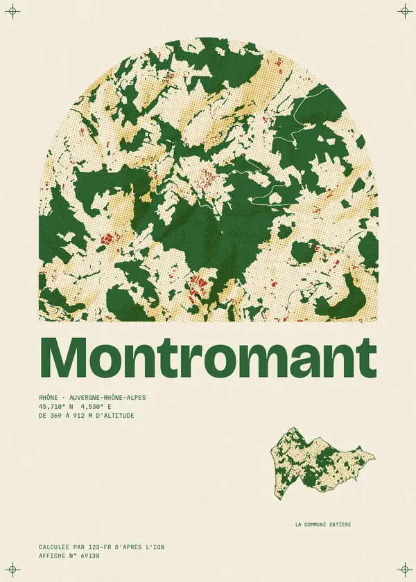 Affiche de Montromant, calculée par 123-fr d'après l'IGN