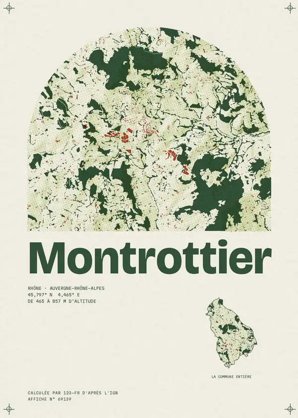 Affiche de Montrottier, calculée par 123-fr d'après l'IGN