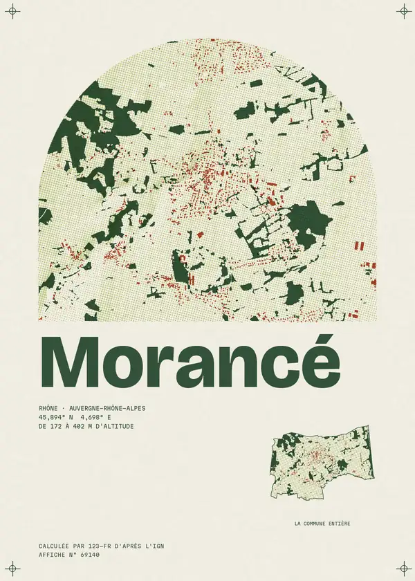 Affiche de Morancé, calculée par 123-fr d'après l'IGN
