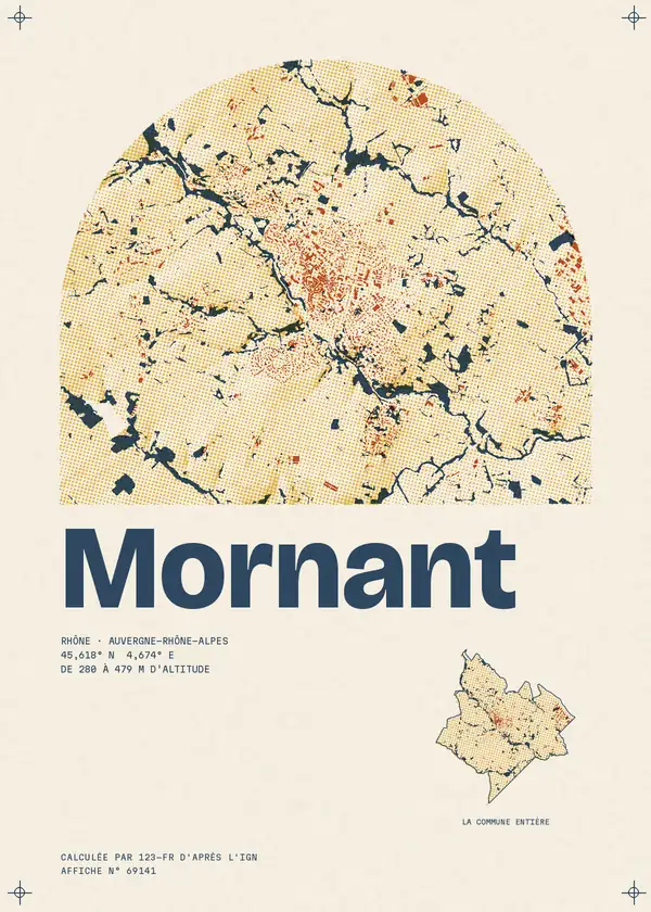 Affiche de Mornant, calculée par 123-fr d'après l'IGN