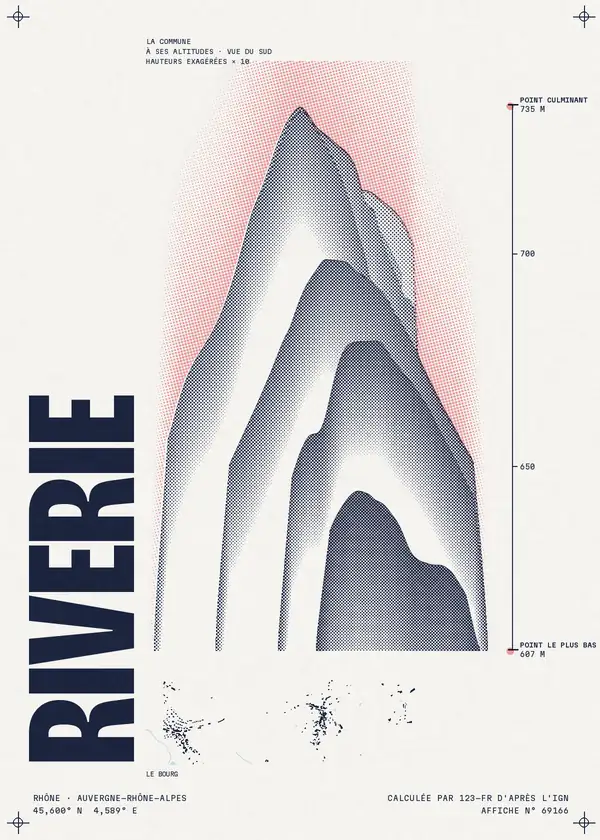 Affiche de Riverie, calculée par 123-fr d'après l'IGN