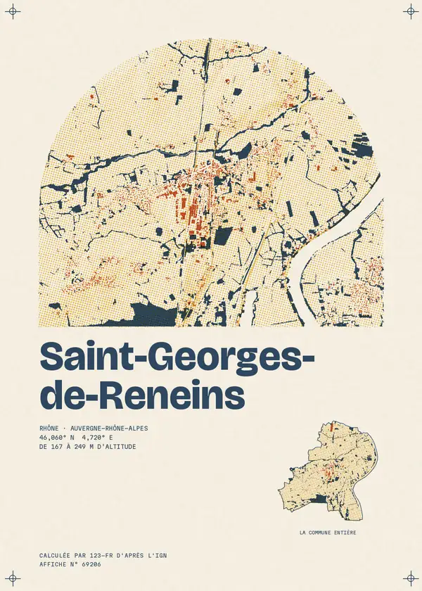 Affiche de Saint-Georges-de-Reneins, calculée par 123-fr d'après l'IGN