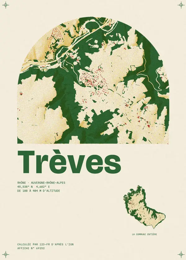 Affiche de Trèves, calculée par 123-fr d'après l'IGN