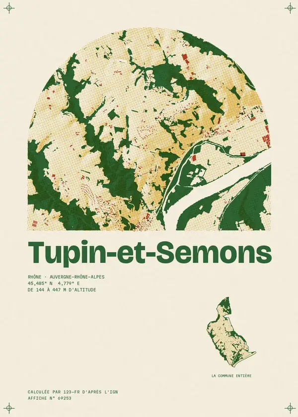 Affiche de Tupin-et-Semons, calculée par 123-fr d'après l'IGN