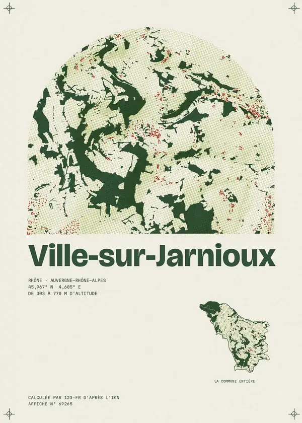 Affiche de Ville-sur-Jarnioux, calculée par 123-fr d'après l'IGN