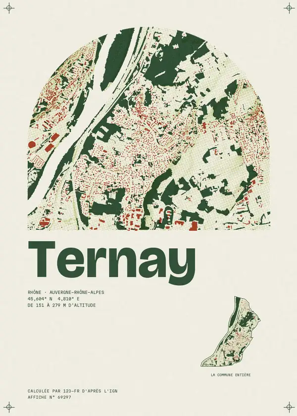 Affiche de Ternay, calculée par 123-fr d'après l'IGN