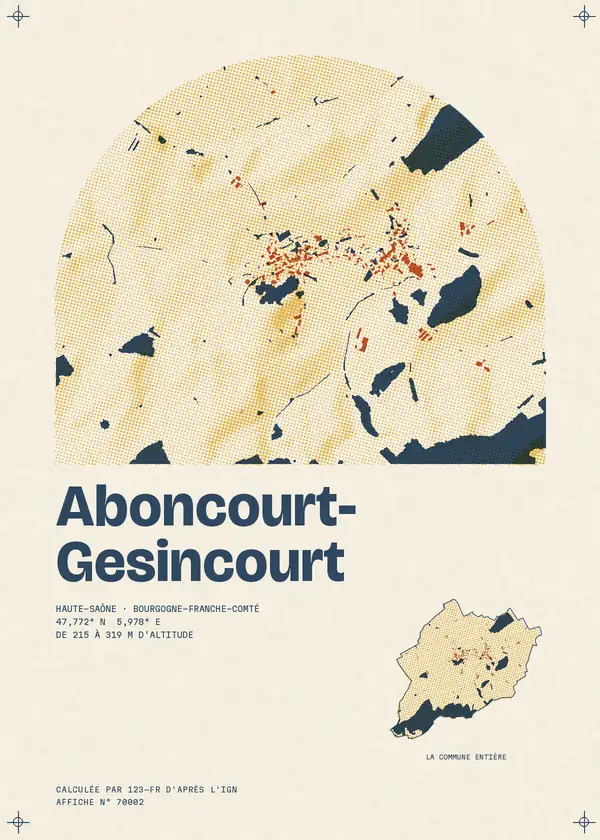 Affiche de Aboncourt-Gesincourt, calculée par 123-fr d'après l'IGN
