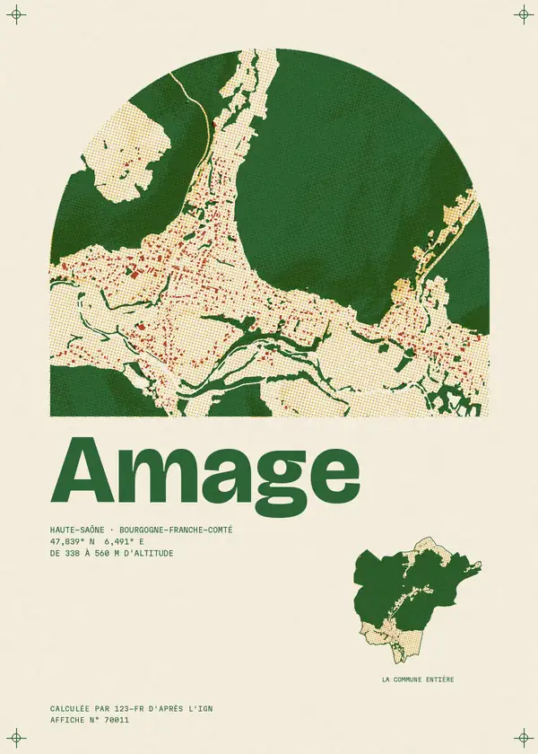Affiche de Amage, calculée par 123-fr d'après l'IGN