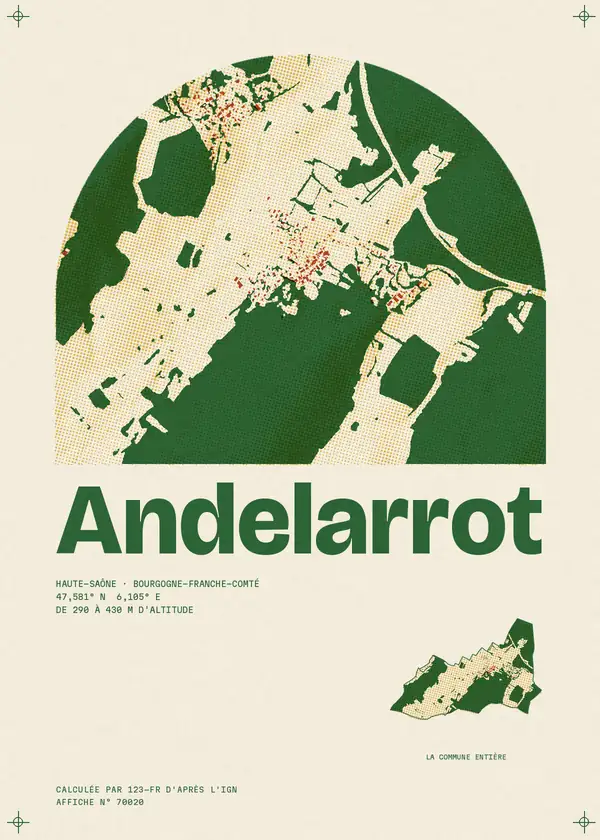 Affiche de Andelarrot, calculée par 123-fr d'après l'IGN