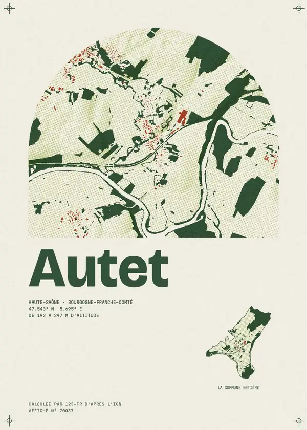 Affiche de Autet, calculée par 123-fr d'après l'IGN