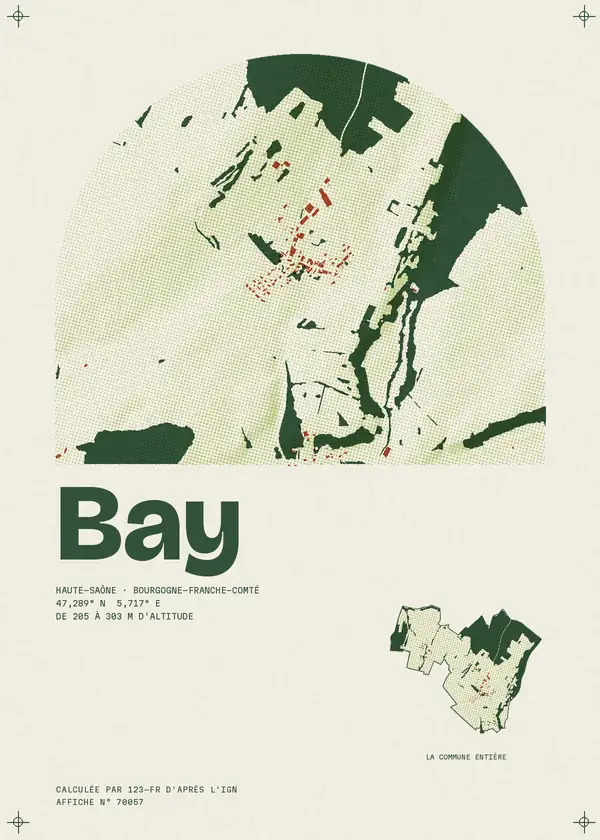 Affiche de Bay, calculée par 123-fr d'après l'IGN