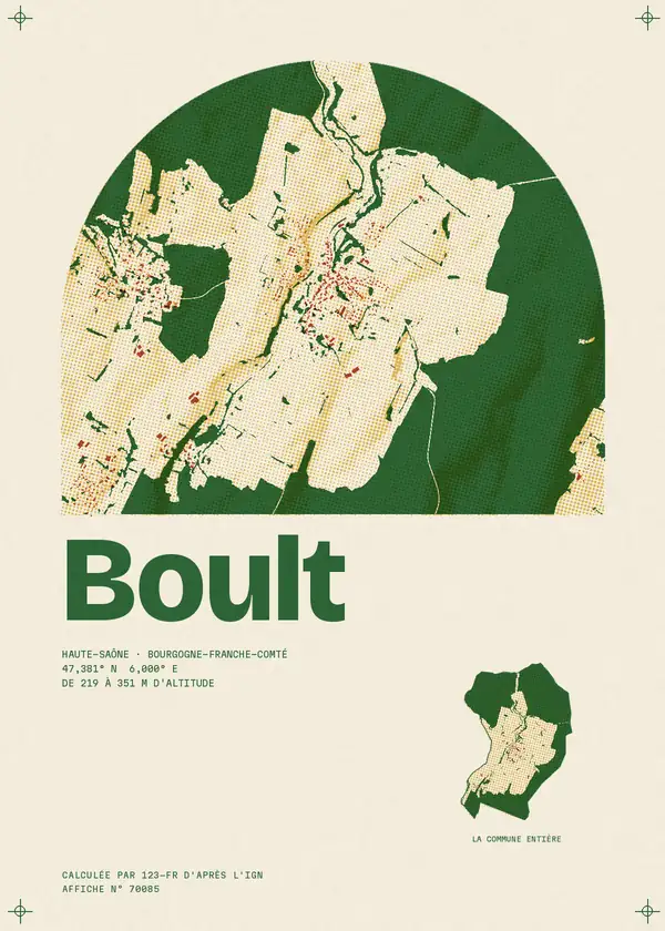 Affiche de Boult, calculée par 123-fr d'après l'IGN