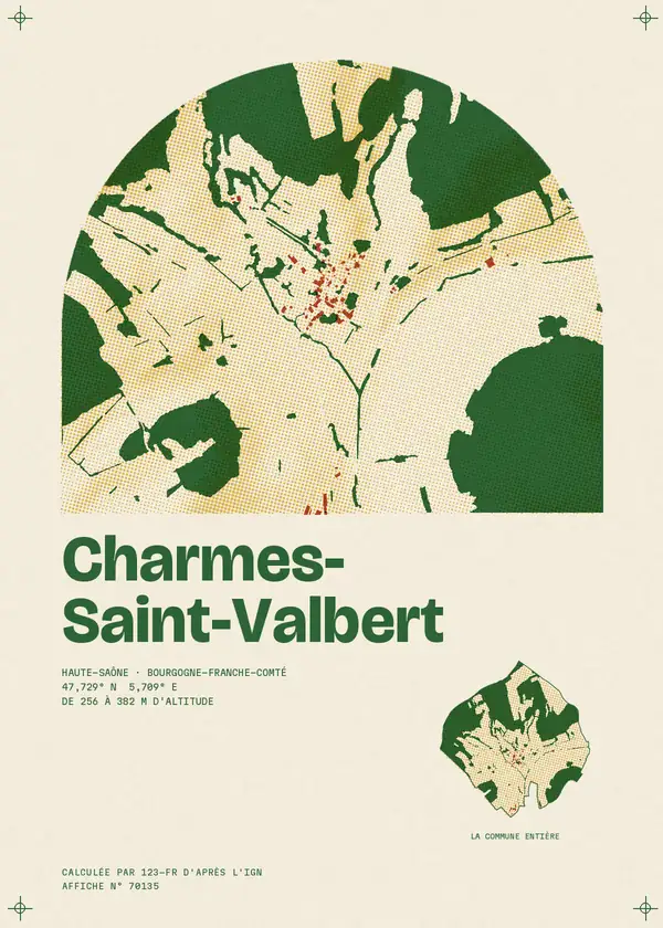 Affiche de Charmes-Saint-Valbert, calculée par 123-fr d'après l'IGN