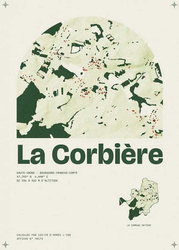 Affiche de La Corbière, calculée par 123-fr d'après l'IGN