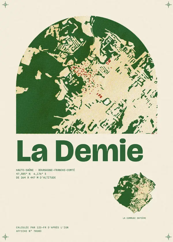 Affiche de La Demie, calculée par 123-fr d'après l'IGN