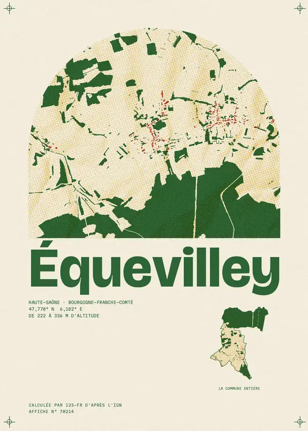 Affiche de Équevilley, calculée par 123-fr d'après l'IGN