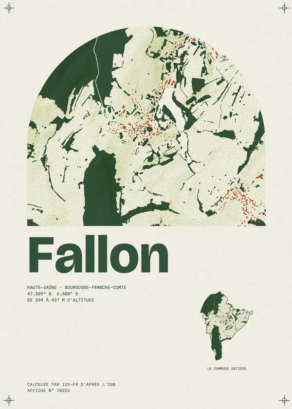 Affiche de Fallon, calculée par 123-fr d'après l'IGN