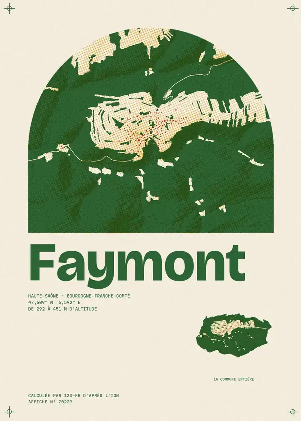 Affiche de Faymont, calculée par 123-fr d'après l'IGN
