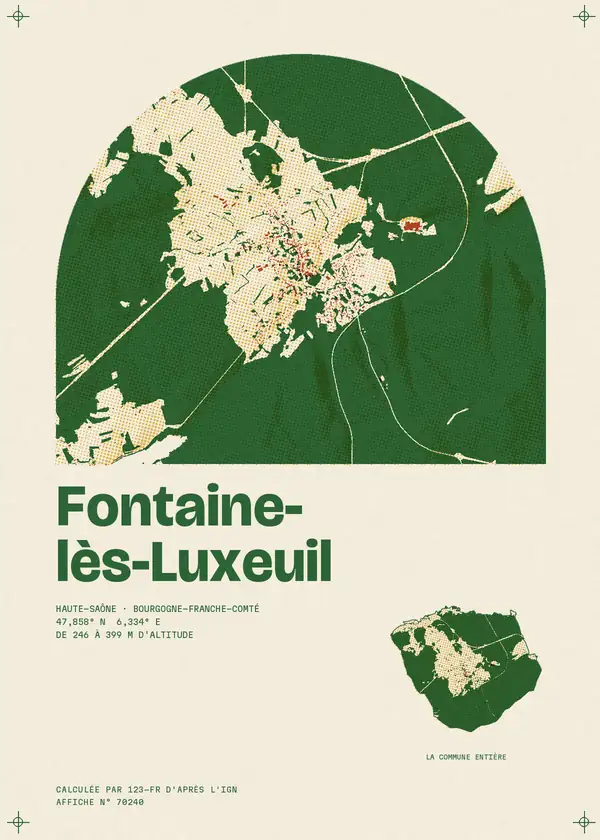 Affiche de Fontaine-lès-Luxeuil, calculée par 123-fr d'après l'IGN