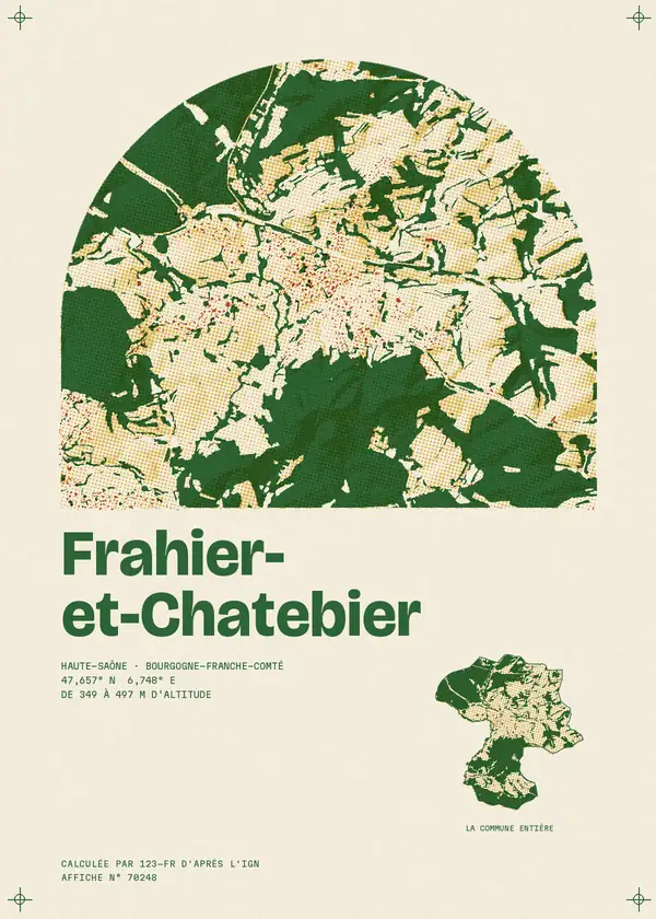 Affiche de Frahier-et-Chatebier, calculée par 123-fr d'après l'IGN