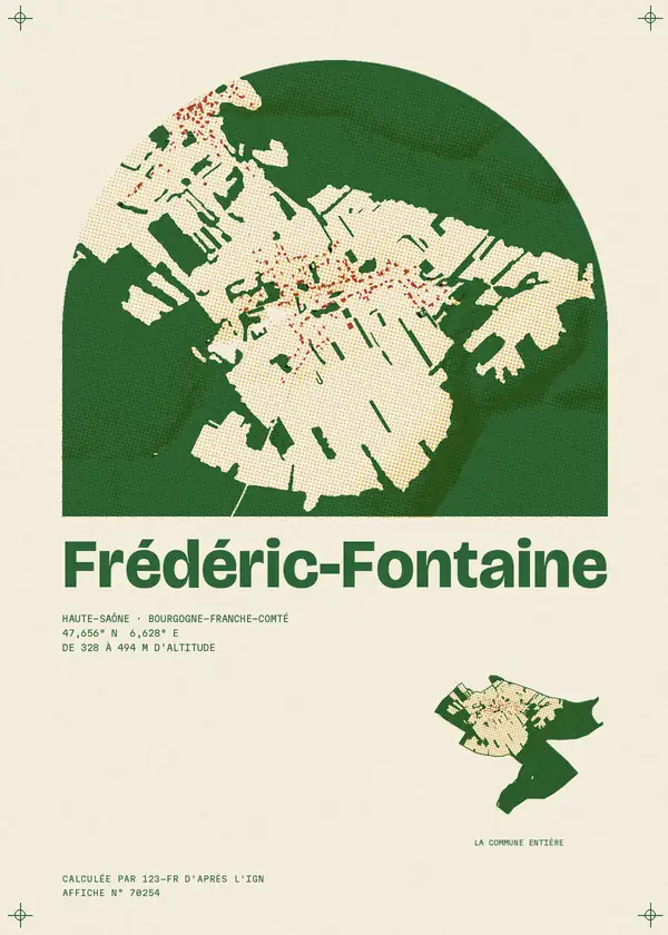 Affiche de Frédéric-Fontaine, calculée par 123-fr d'après l'IGN