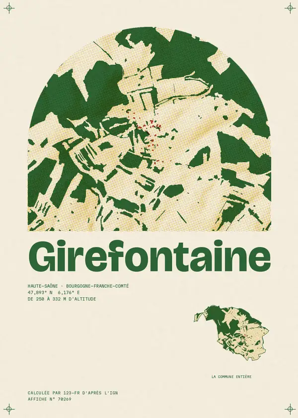 Affiche de Girefontaine, calculée par 123-fr d'après l'IGN