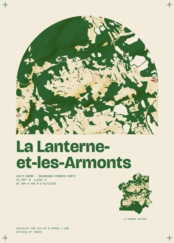 Affiche de La Lanterne-et-les-Armonts, calculée par 123-fr d'après l'IGN