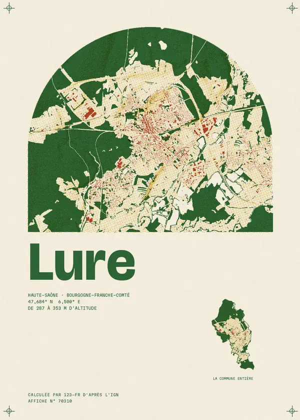 Affiche de Lure, calculée par 123-fr d'après l'IGN
