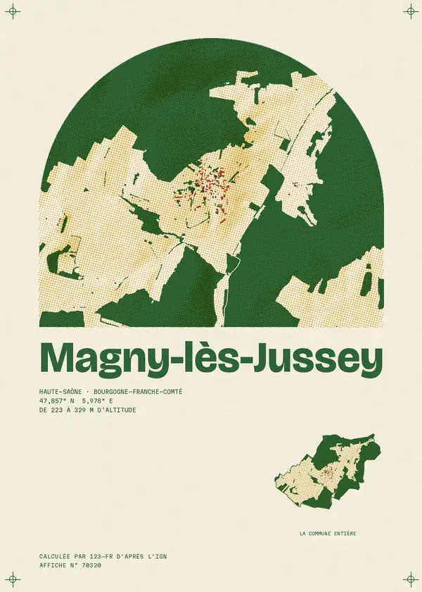 Affiche de Magny-lès-Jussey, calculée par 123-fr d'après l'IGN