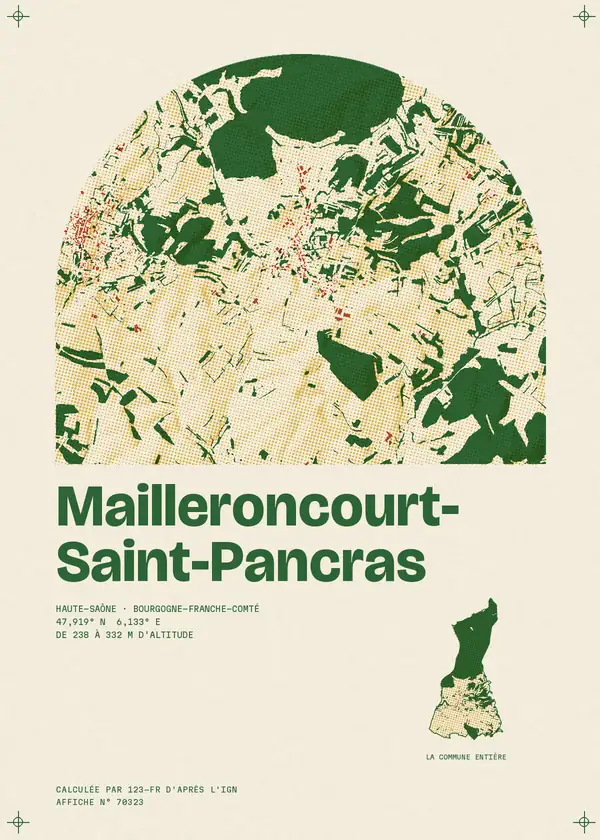 Affiche de Mailleroncourt-Saint-Pancras, calculée par 123-fr d'après l'IGN
