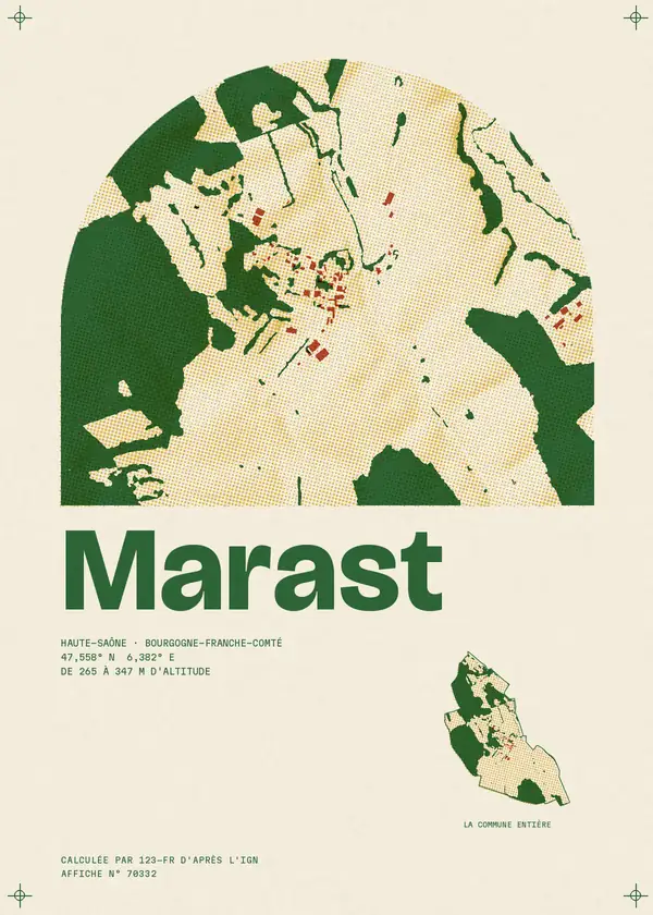 Affiche de Marast, calculée par 123-fr d'après l'IGN