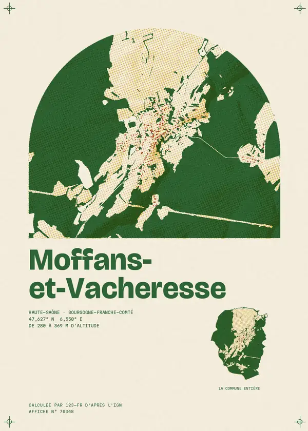 Affiche de Moffans-et-Vacheresse, calculée par 123-fr d'après l'IGN