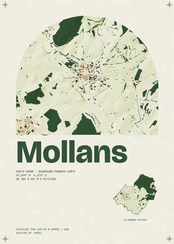 Affiche de Mollans, calculée par 123-fr d'après l'IGN