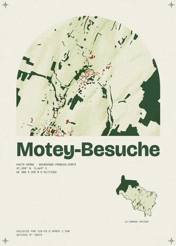 Affiche de Motey-Besuche, calculée par 123-fr d'après l'IGN